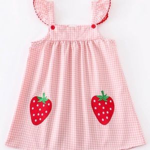 Strawberry Smocked Appliqué dress